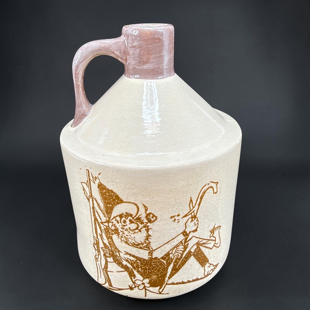 Cash Family Pottery Hillbilly Whiskey Jug Carafe Erwin Tennessee Vintage 6inch